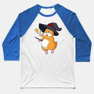 Hamster as Wizard with Magic wand Baseball T-Shirt